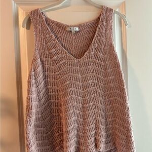 Madewell Textured Knit Tank Top - blush